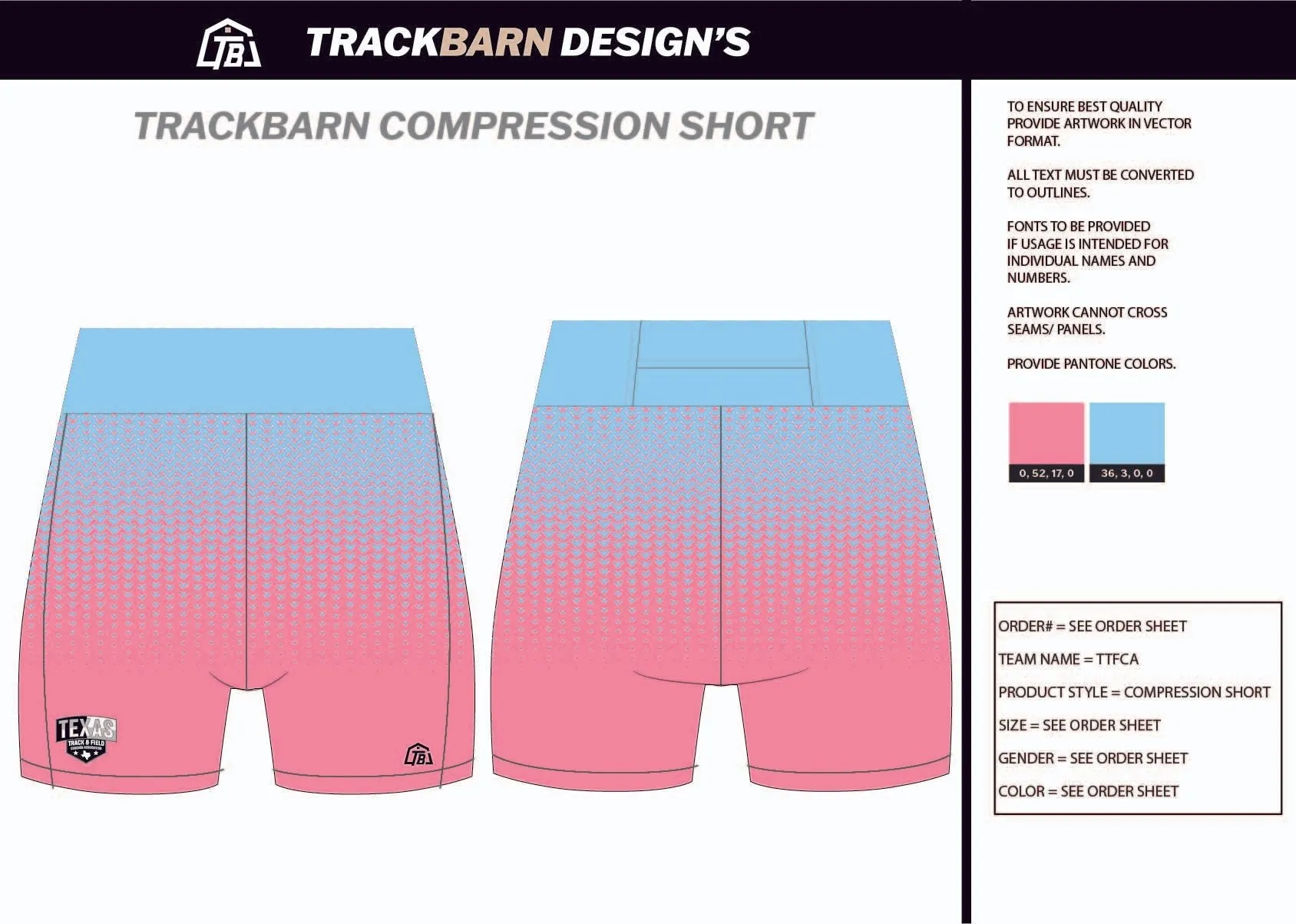 TTFCA-- Womens Short Running Tight