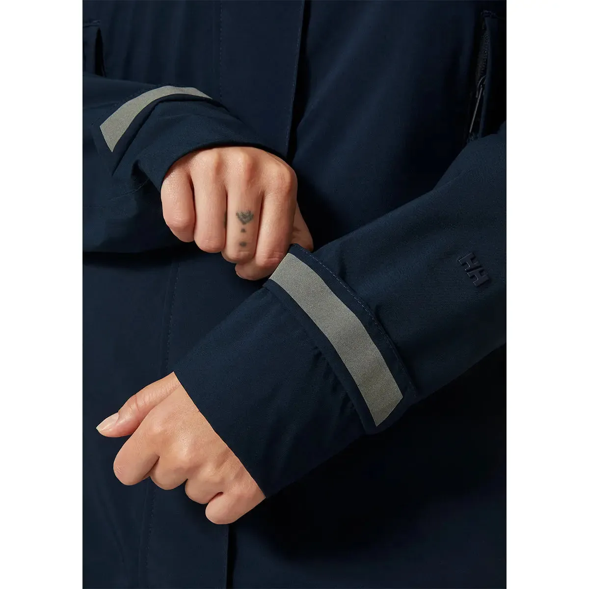 Victoria Mid Length Raincoat - Navy