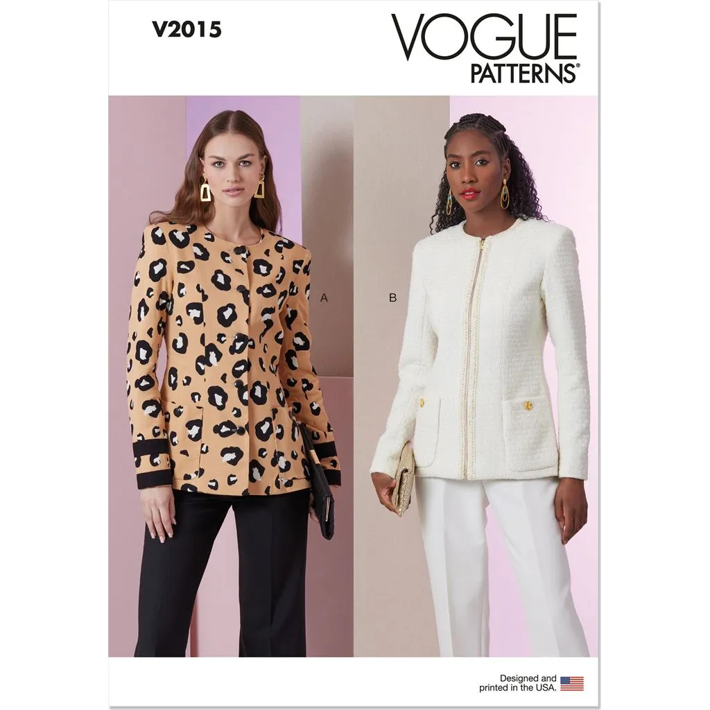 Vogue Pattern V2015 Misses' Jackets