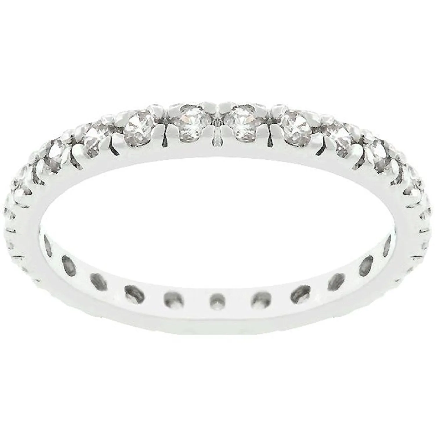 WildKlass Clear Cubic Zirconia Eternity Ring