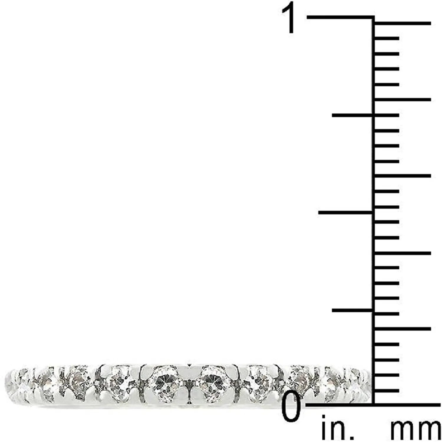 WildKlass Clear Cubic Zirconia Eternity Ring