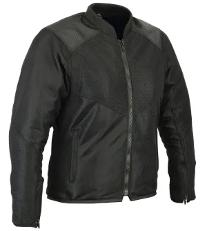 Women's Black Sporty Mesh Motorcycle Jacket with Removable Padding