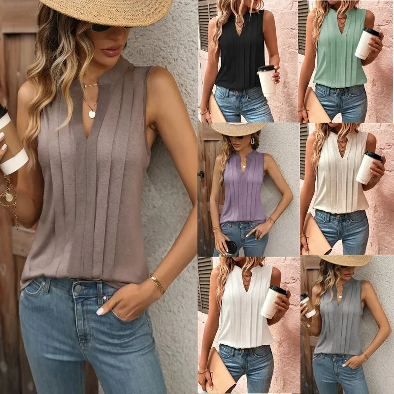 Women's Innovative Summer Fashion Elegant Pleated Blouses