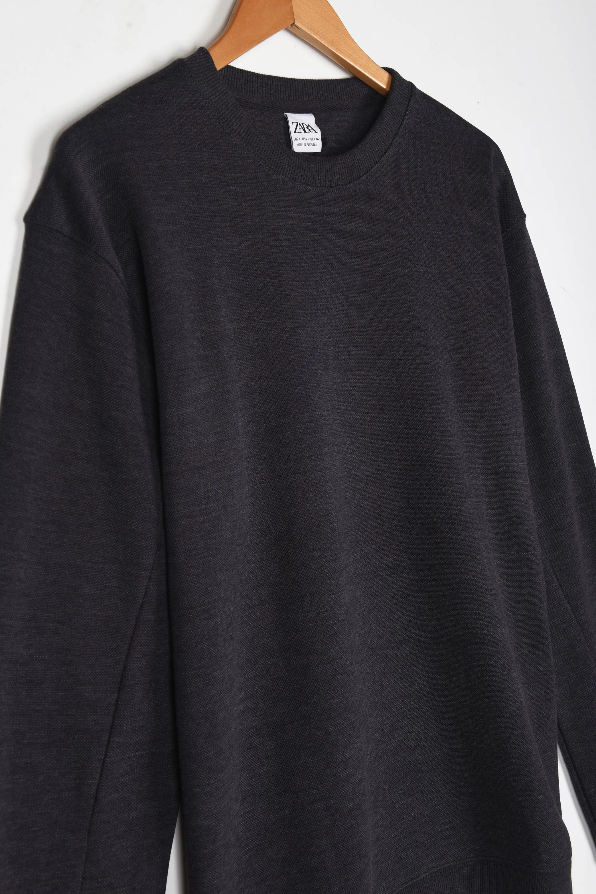 ZARA BASIC SWEATSHIRT (CHARCOAL)