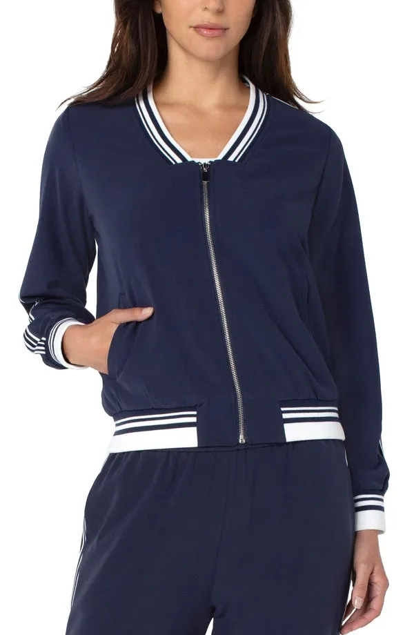 Zip Up V-Neck Track Jacket